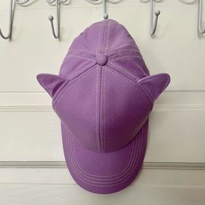 Karl Lagerfeld baseball cap with cat ears in lilac